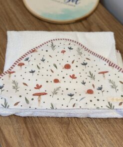 Toalha de Banho com Capuz - Cogumelos e Caracóis